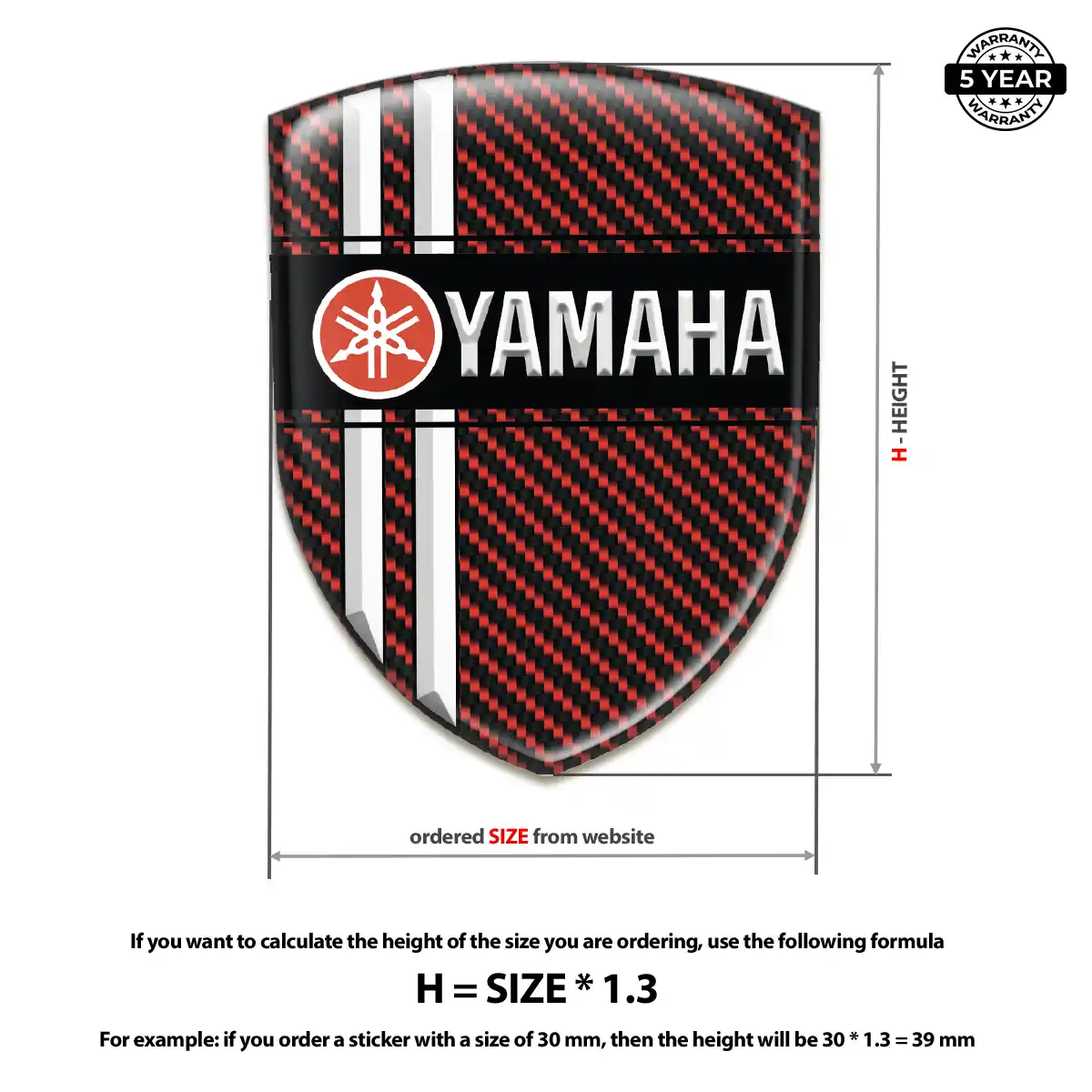 Yamaha Car Logo Decal Outer Style