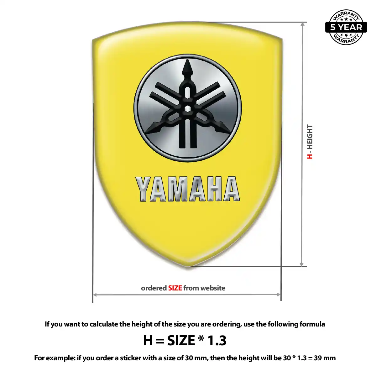 Yamaha Car Logo Decal Signature Edition