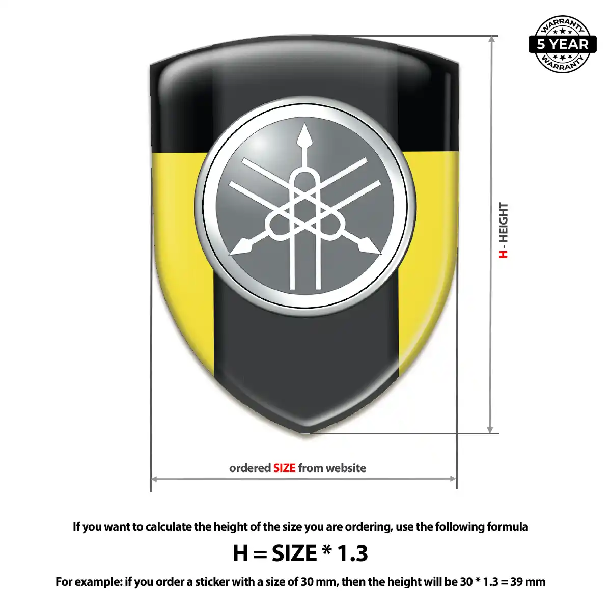Yamaha Car Logo Decal Vortex Series