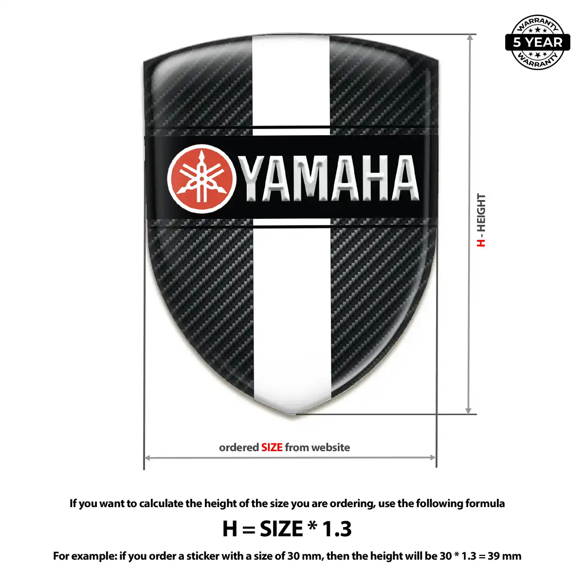 Yamaha Crest Emblem Outer Style