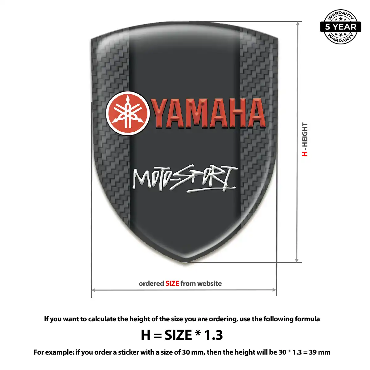 Yamaha Crest Emblem Premium Dome