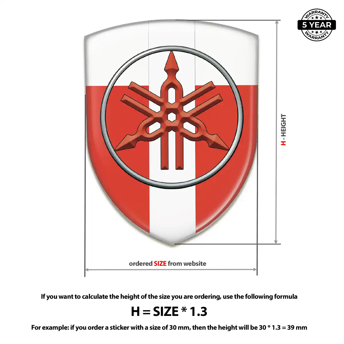 Yamaha Crest Emblem Resin Elite