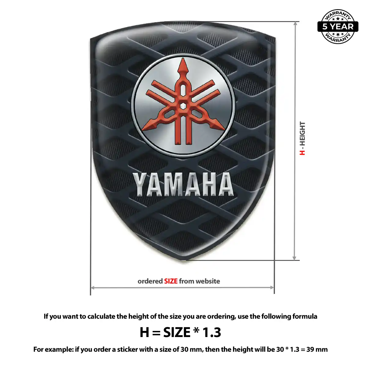 Yamaha Crest Logo Emblem Prime Quality