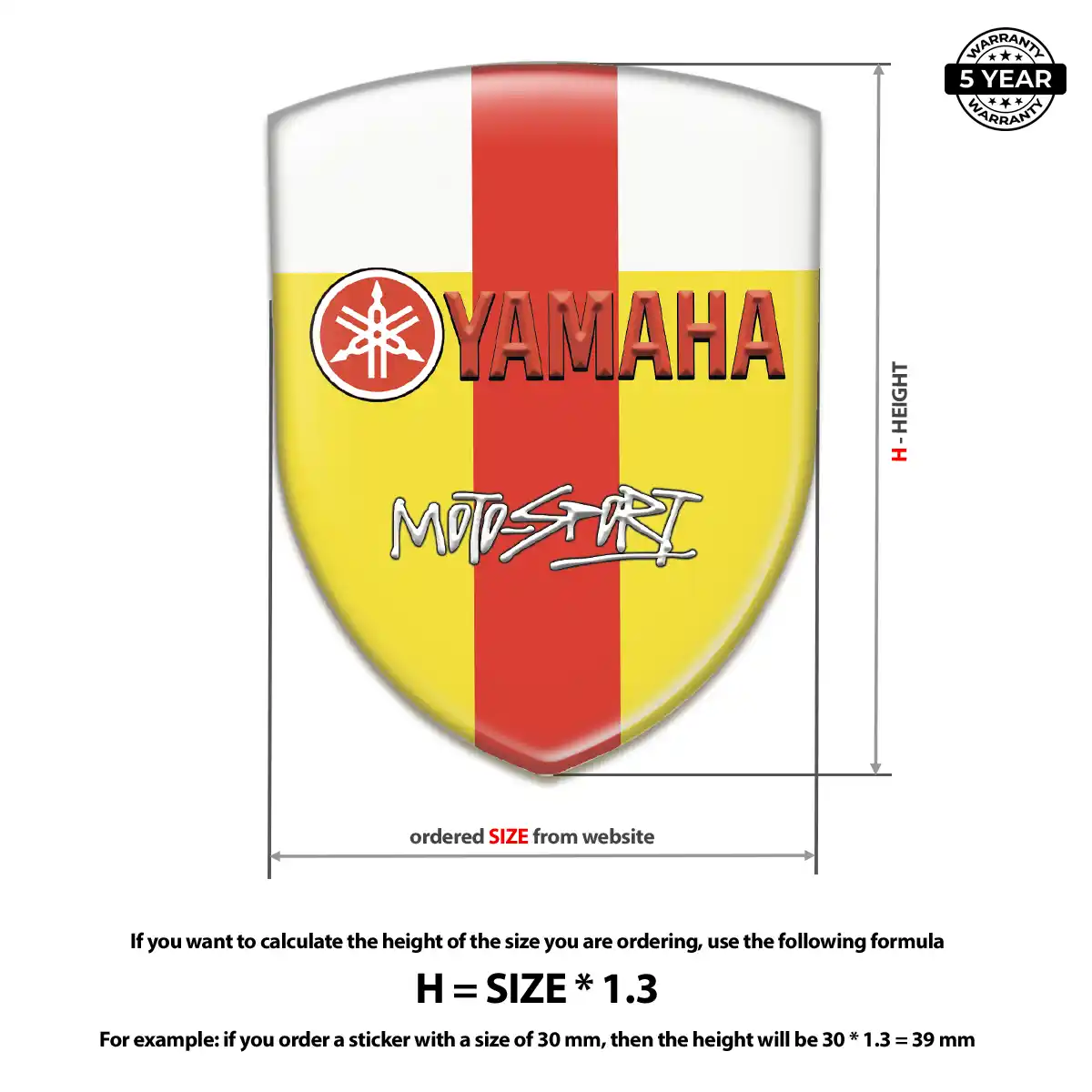 Yamaha Crest Logo Emblem Resin Elite