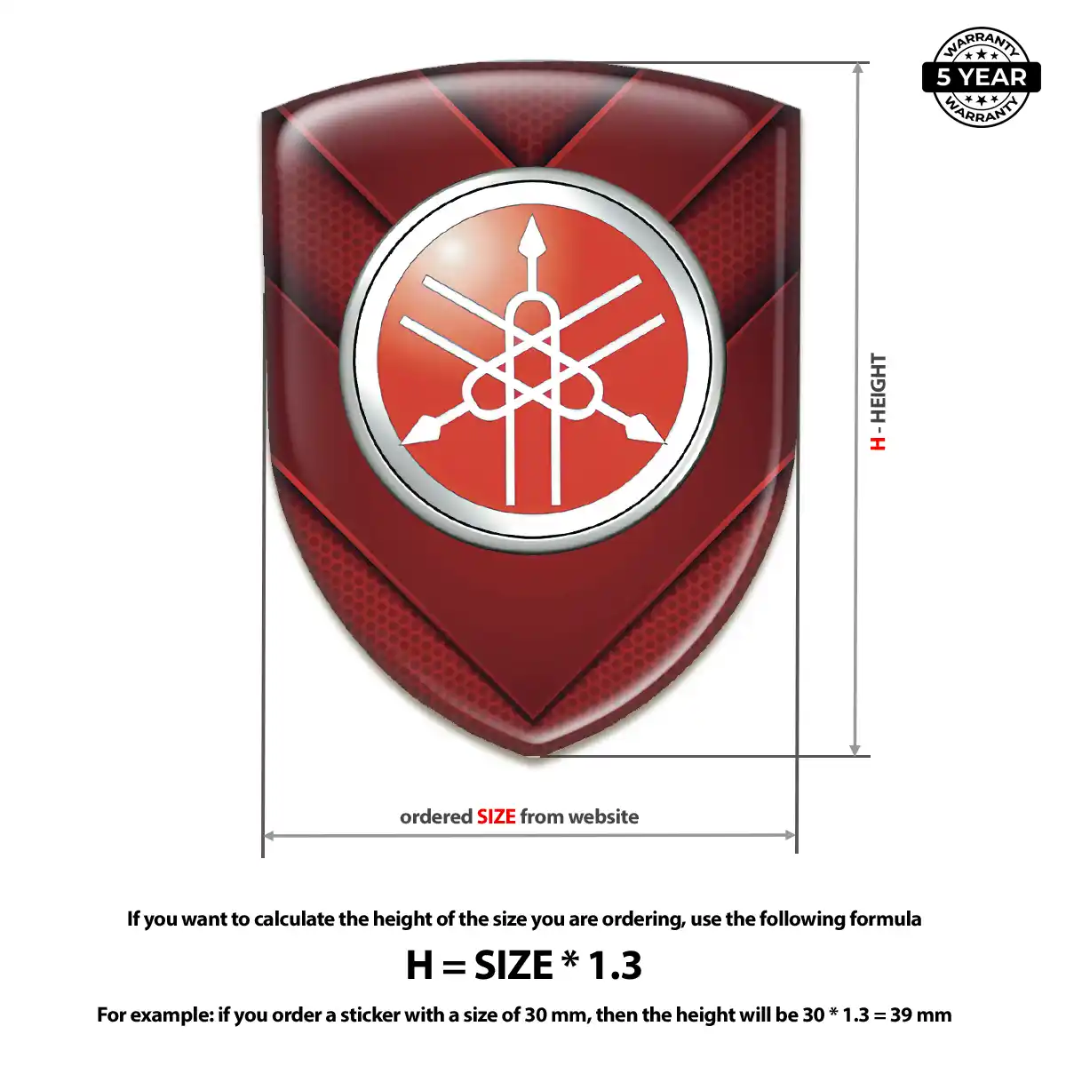 Yamaha Crest Logo Emblem Resin Luxe