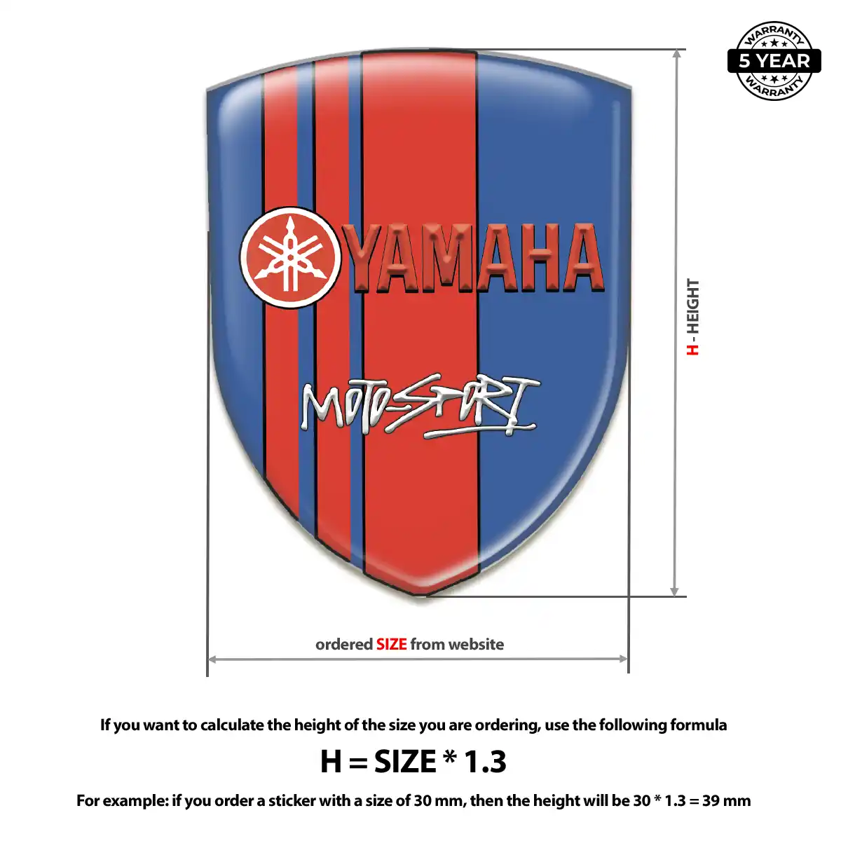 Yamaha Crest Logo Emblem Sport Tuning
