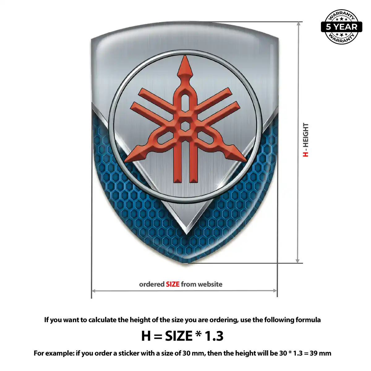 Yamaha Crest Logo Emblem Vortex Series