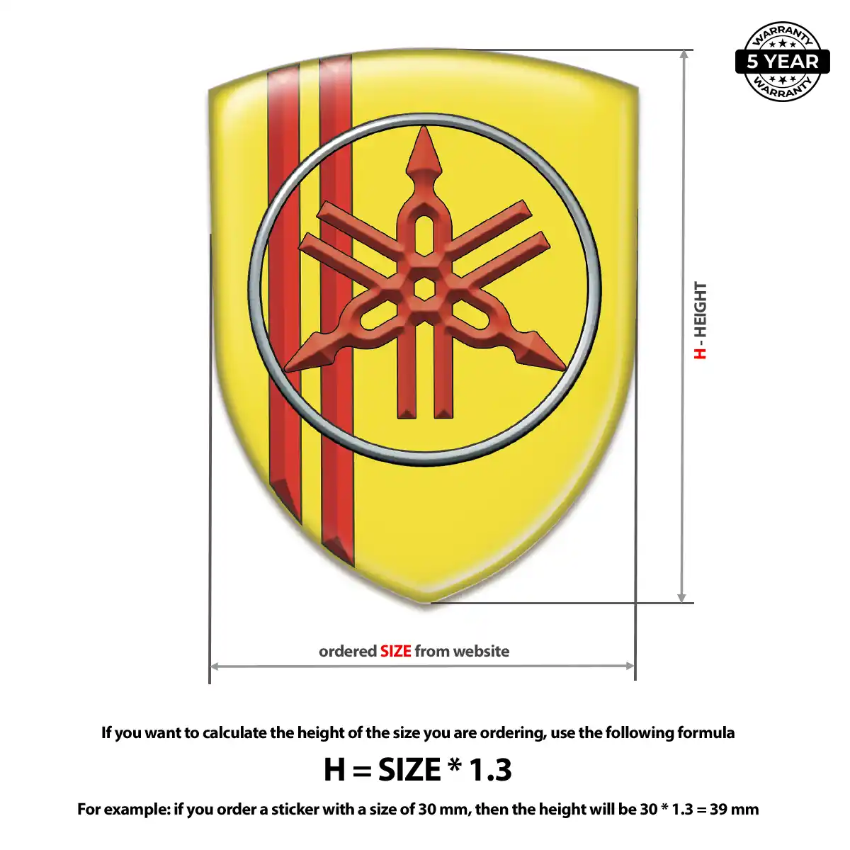 Yamaha Domed Badge Branded Line
