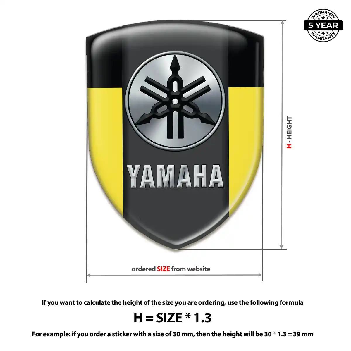 Yamaha Domed Badge Deluxe Edition