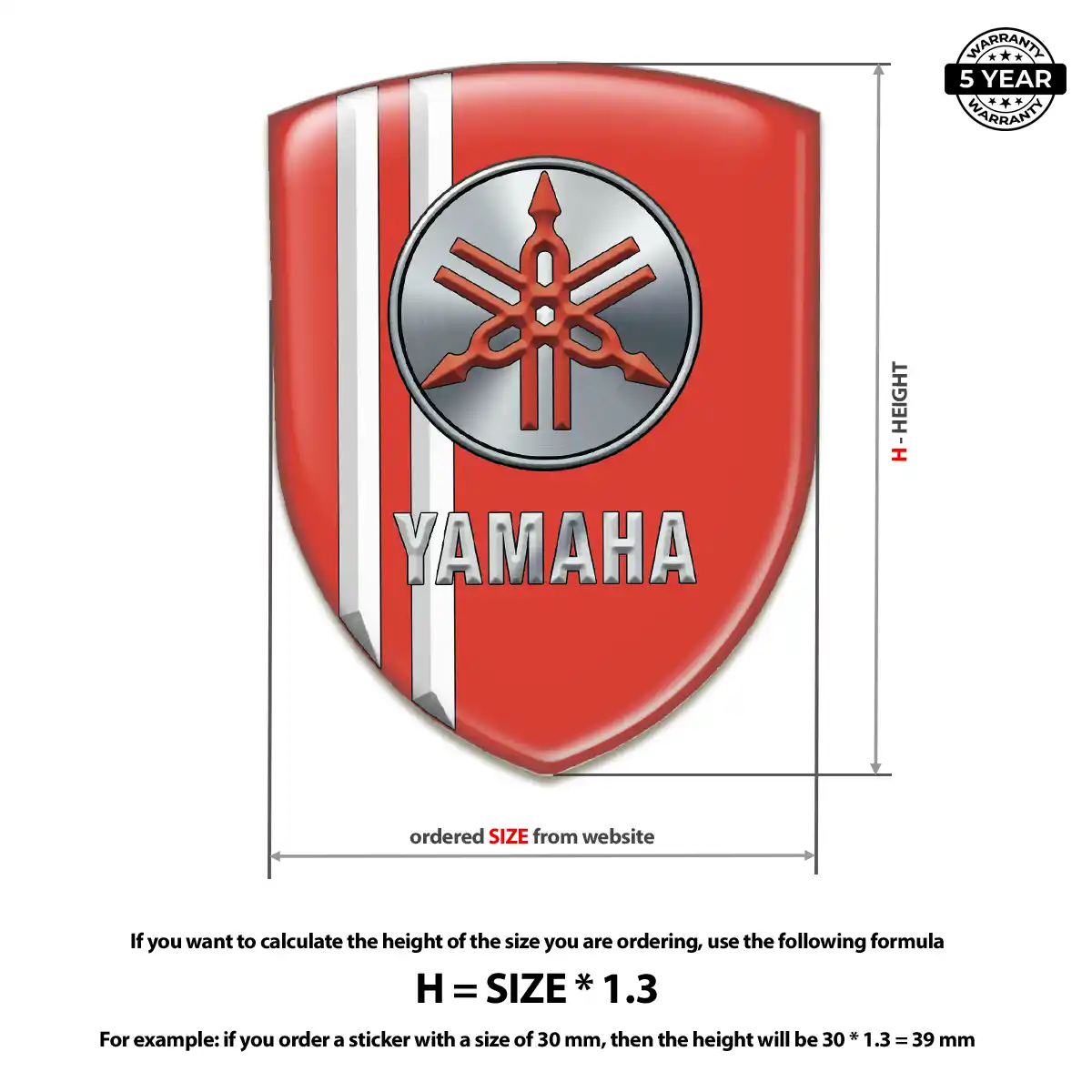 Yamaha Domed Badge Elite Finish
