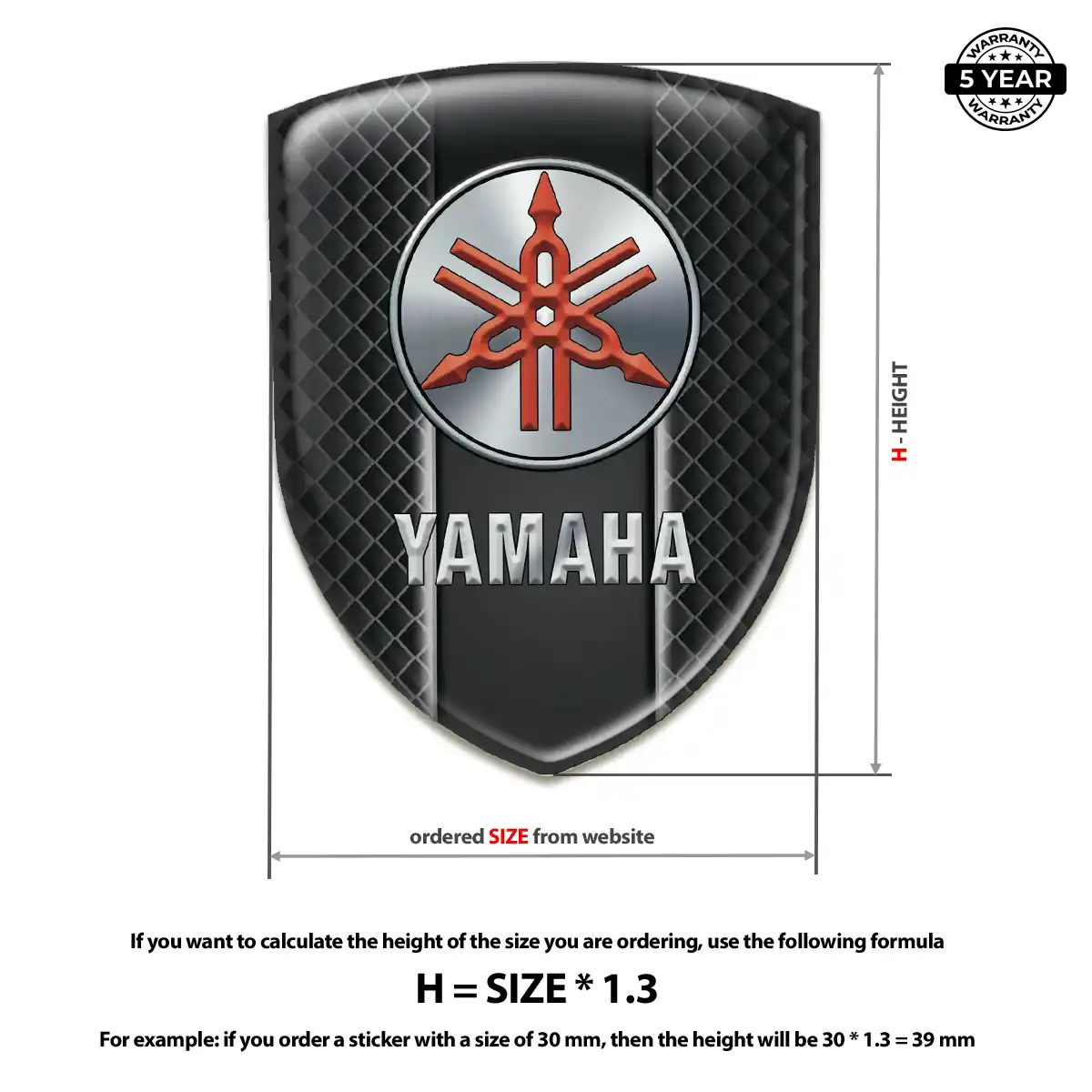Yamaha Domed Badge Exterior Luxe