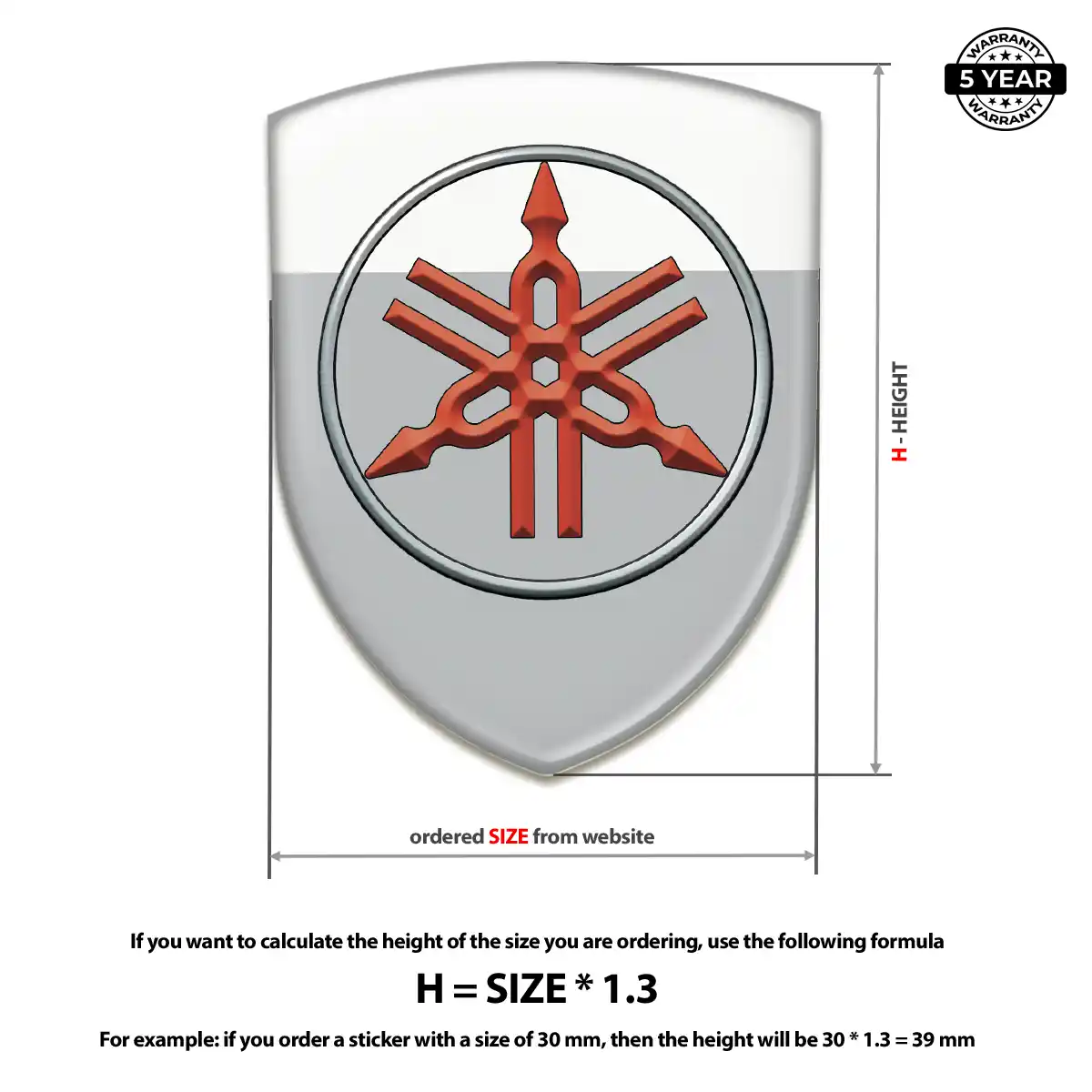Yamaha Domed Badge Interior Luxe