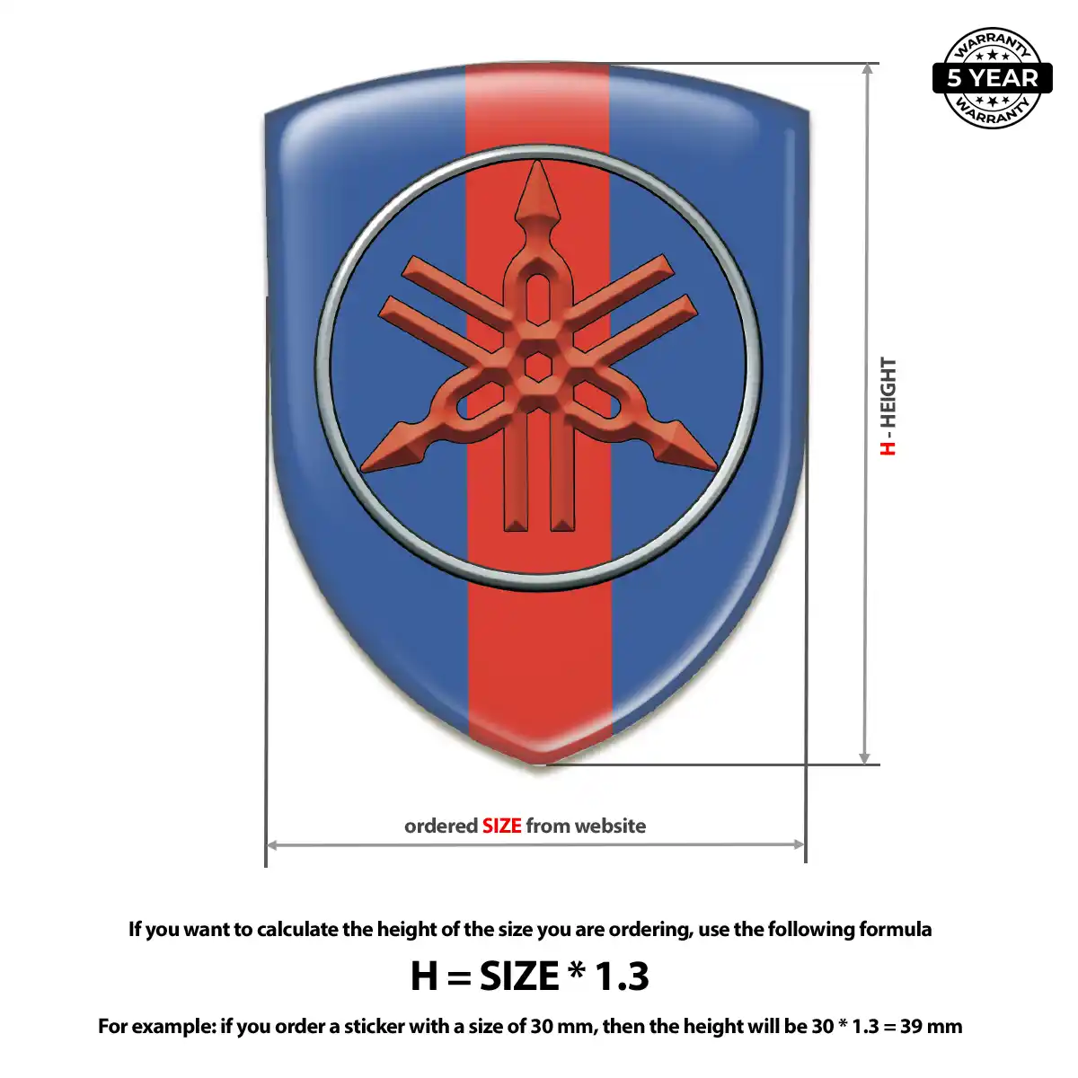 Yamaha Domed Badge Outer Style