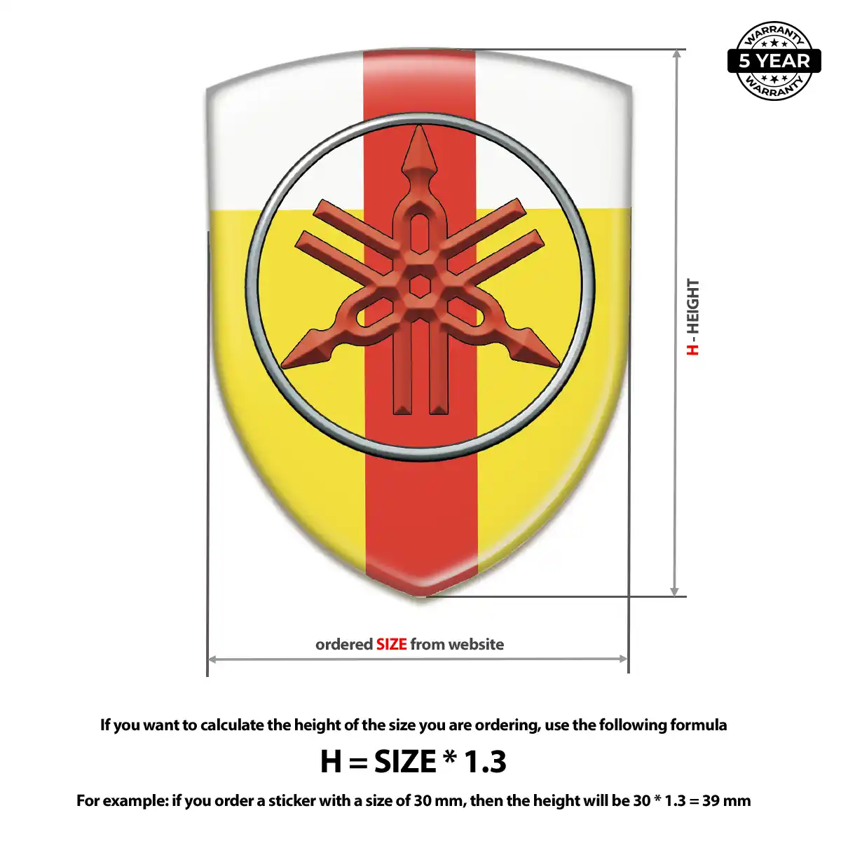 Yamaha Domed Badge Prestige Line