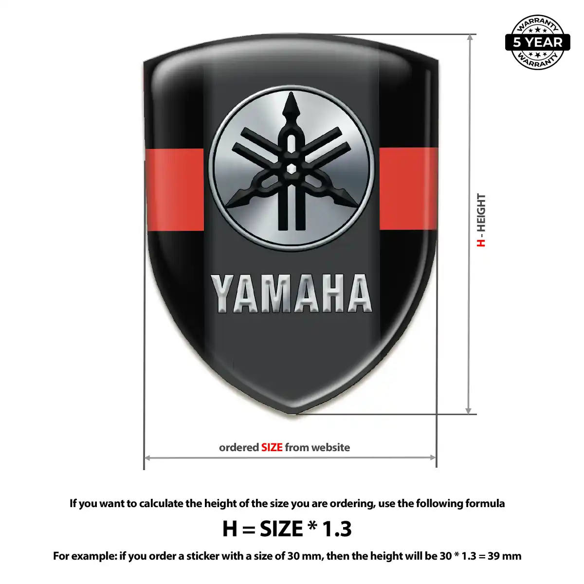 Yamaha Domed Badge Prime Quality
