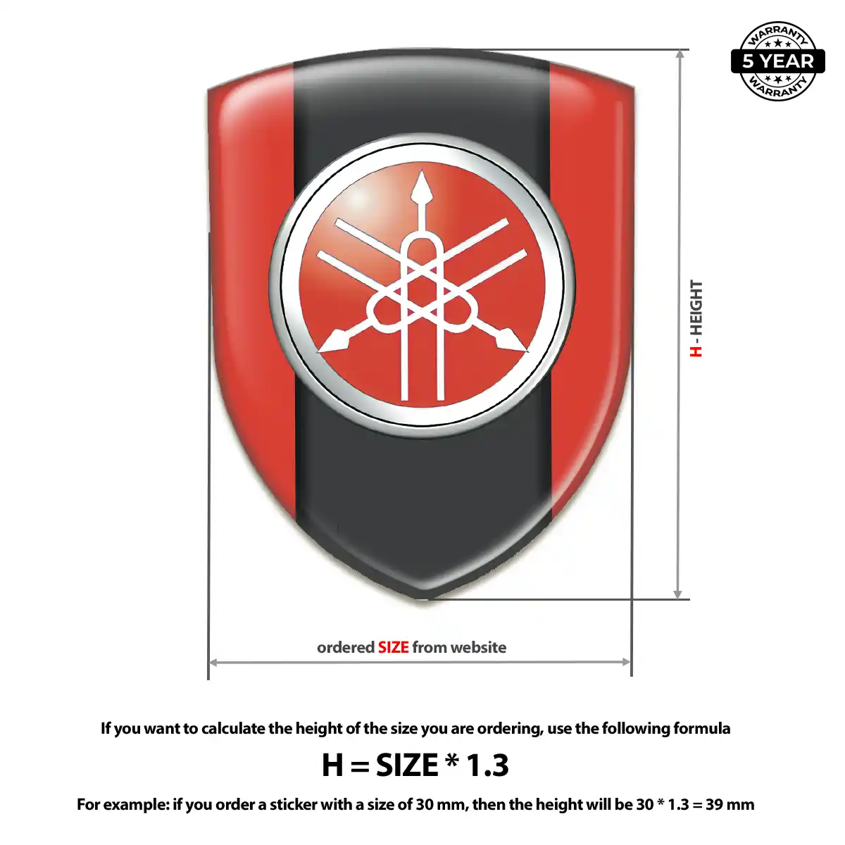 Yamaha Domed Badge Refined Design