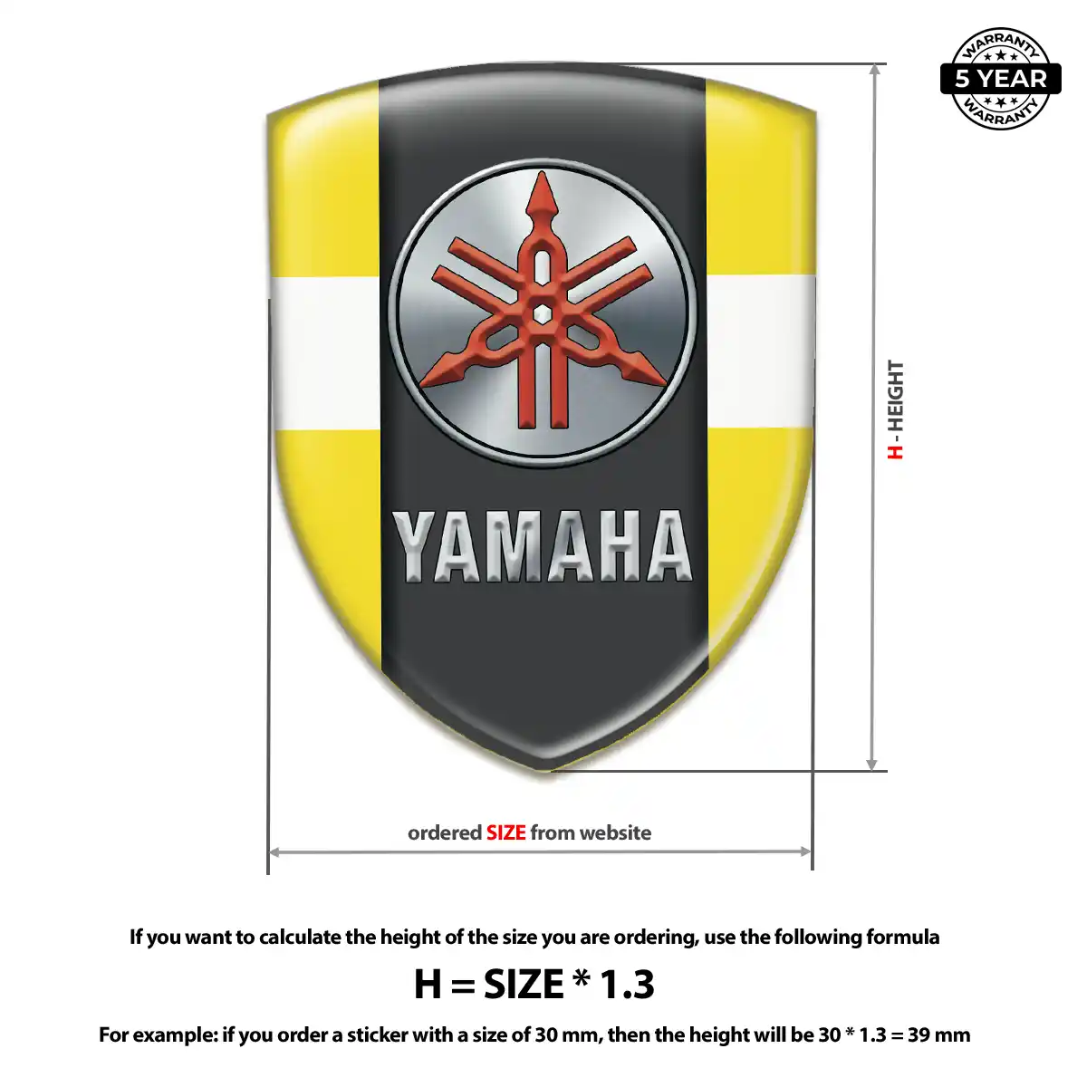 Yamaha Domed Badge Resin Luxe