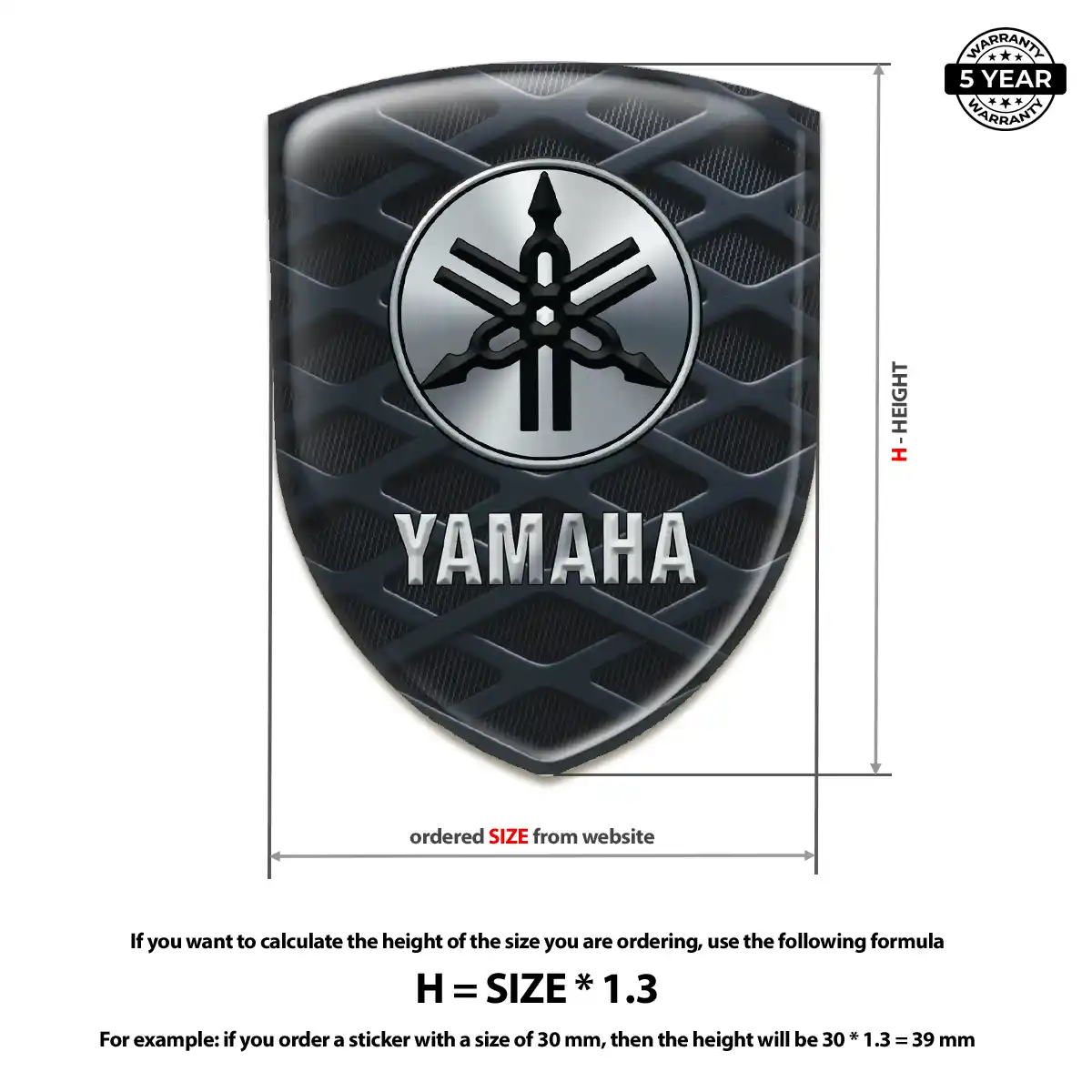 Yamaha Domed Badge Signature Grade