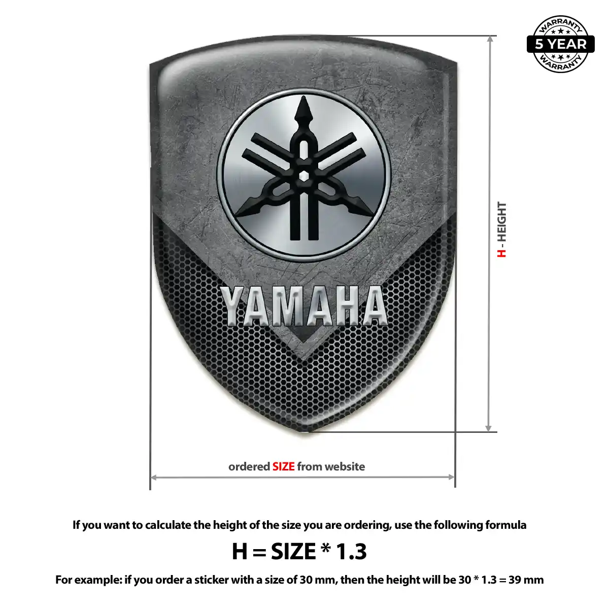 Yamaha Domed Badge Vortex Series