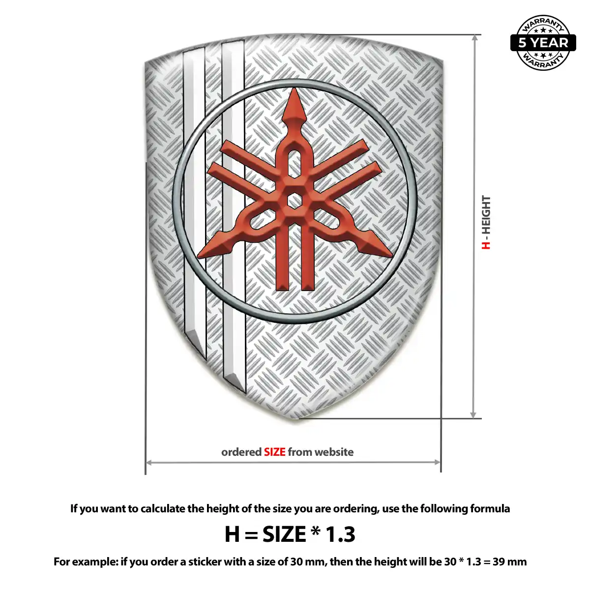 Yamaha Domed Car Sticker Auto Tuning
