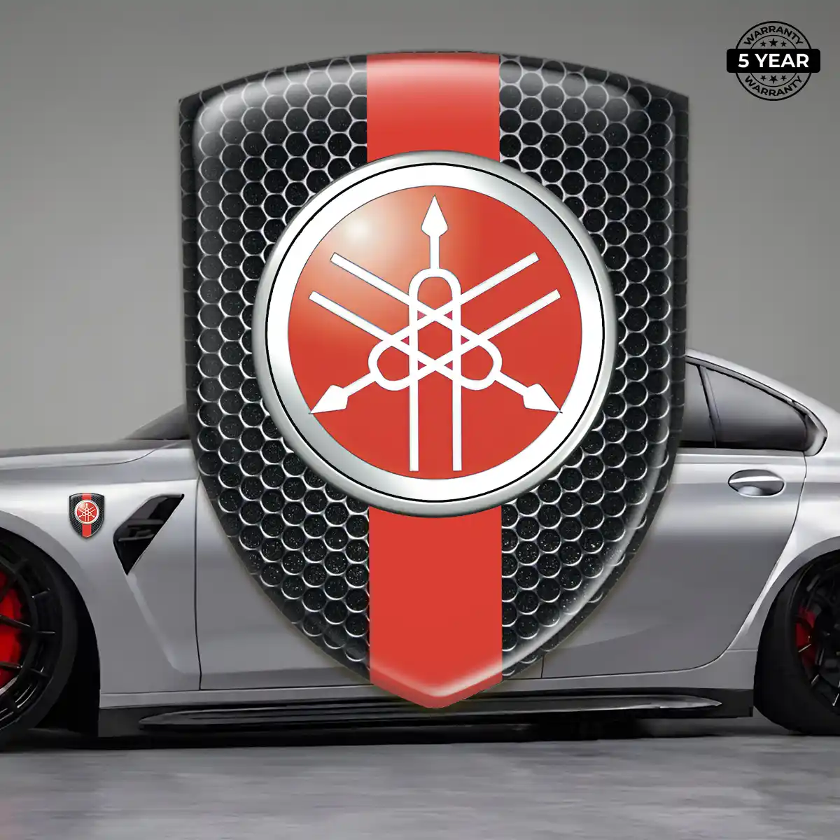 Yamaha Domed Car Sticker Branded Line