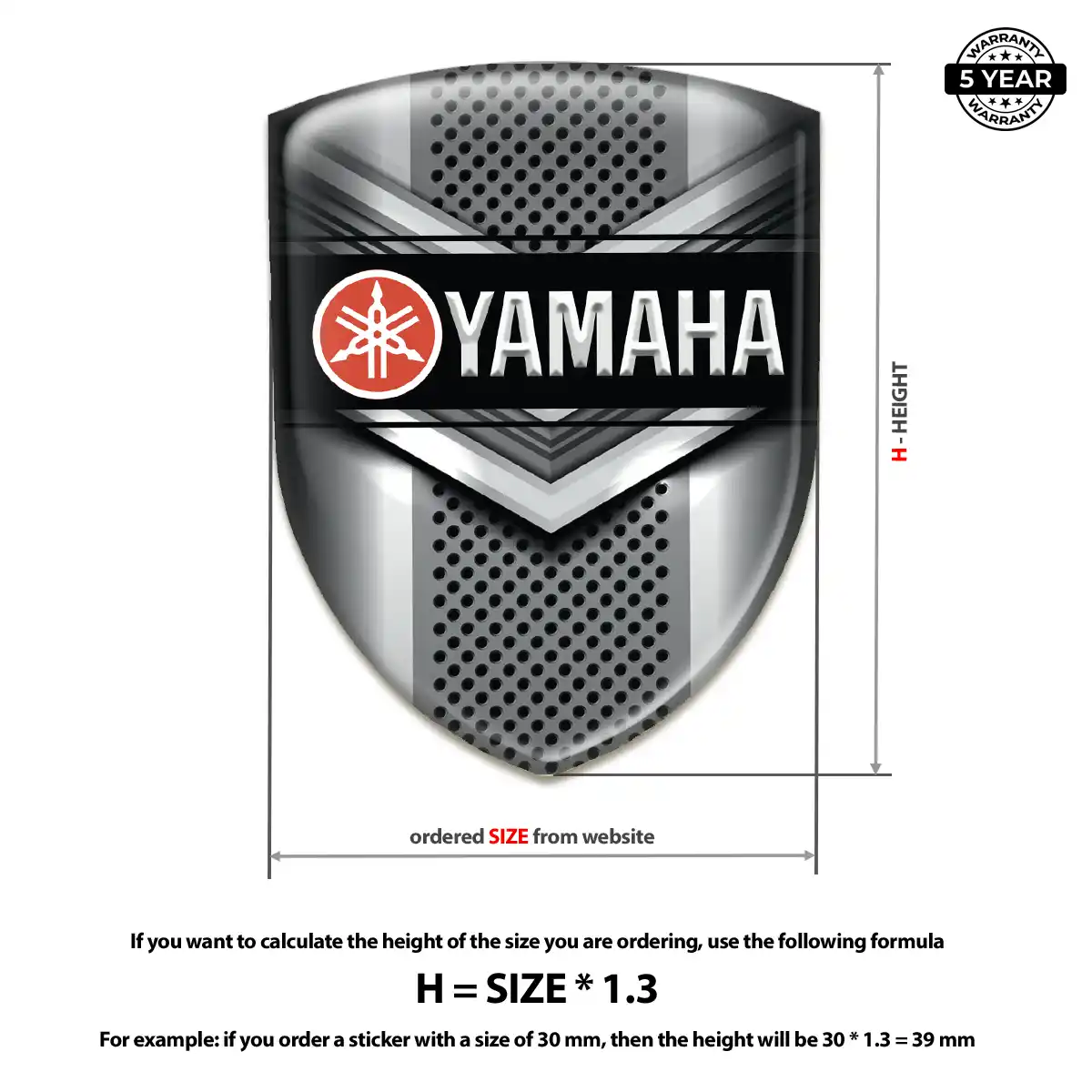 Yamaha Domed Car Sticker Exclusive Series