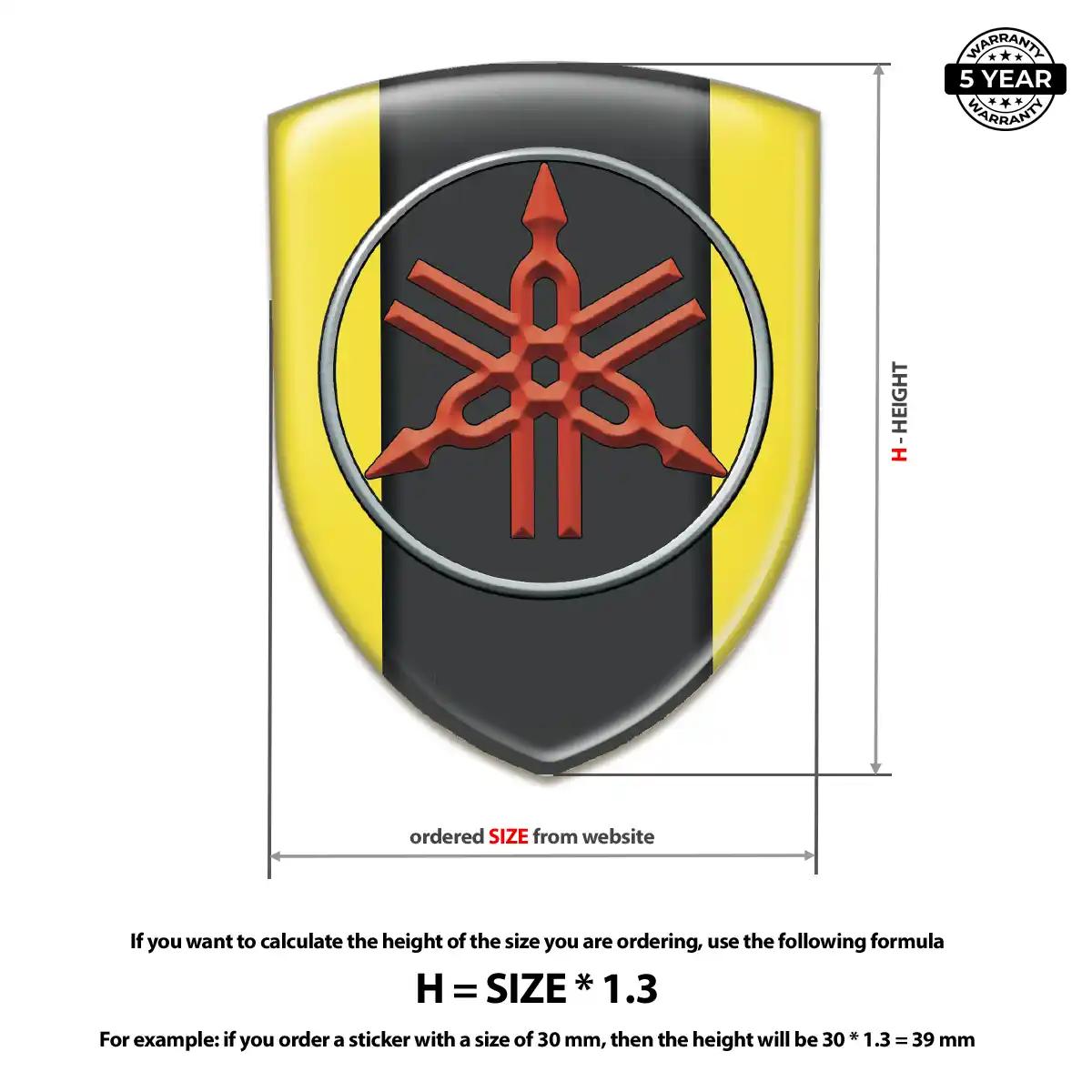 Yamaha Domed Car Sticker Noble Edition