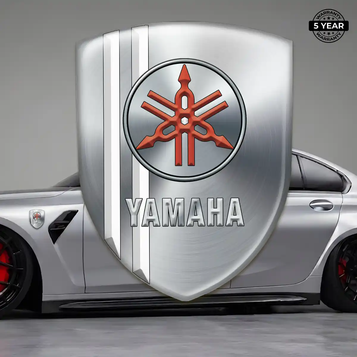 Yamaha Domed Car Sticker Refined Design