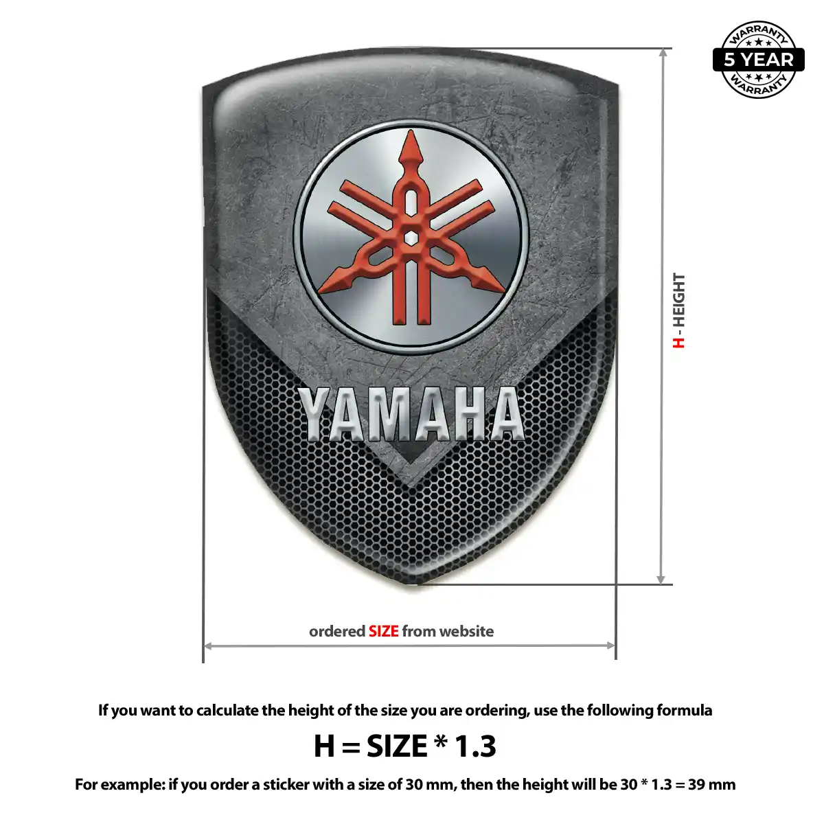 Yamaha Domed Car Sticker Street Tuning