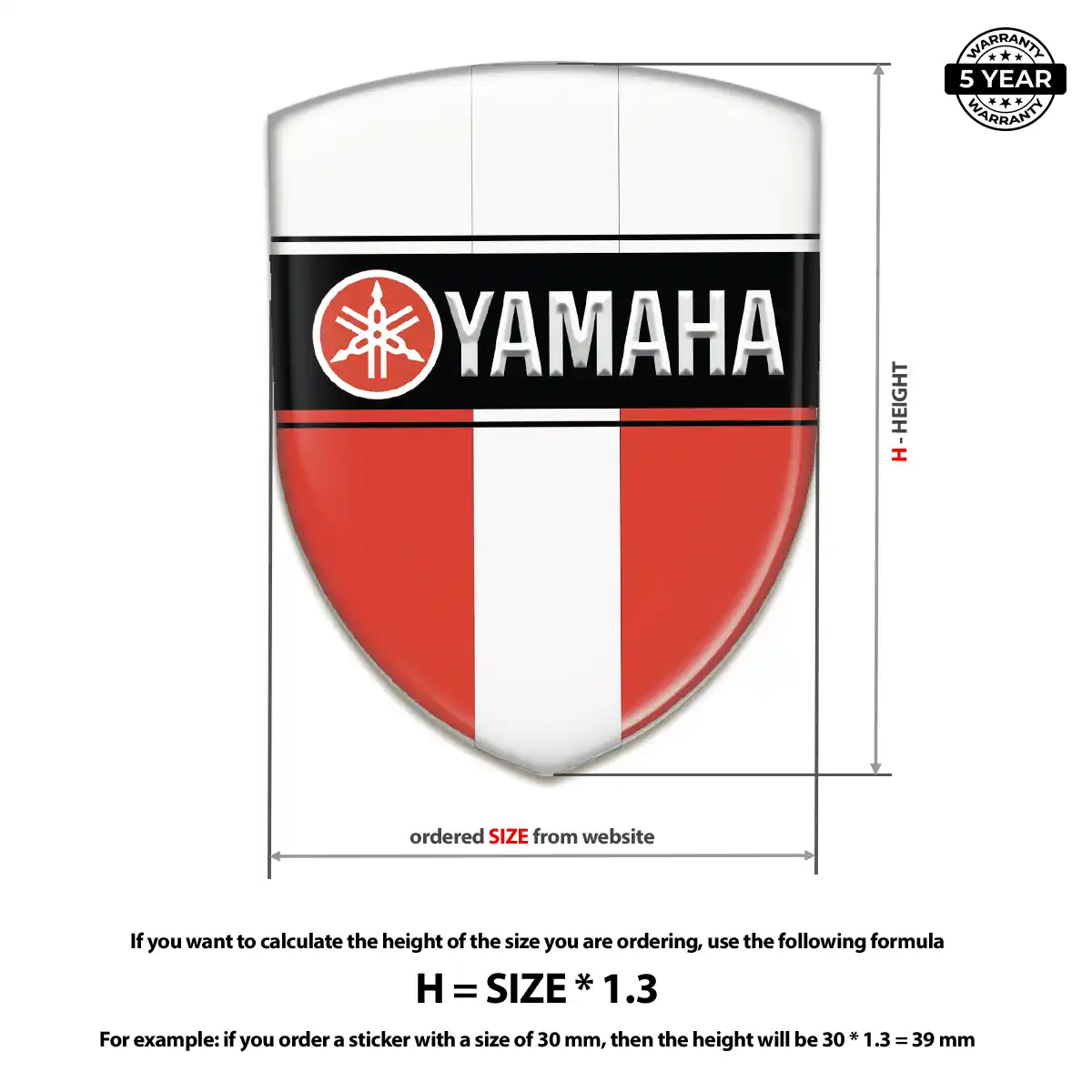 Yamaha Domed Decal Deluxe Edition