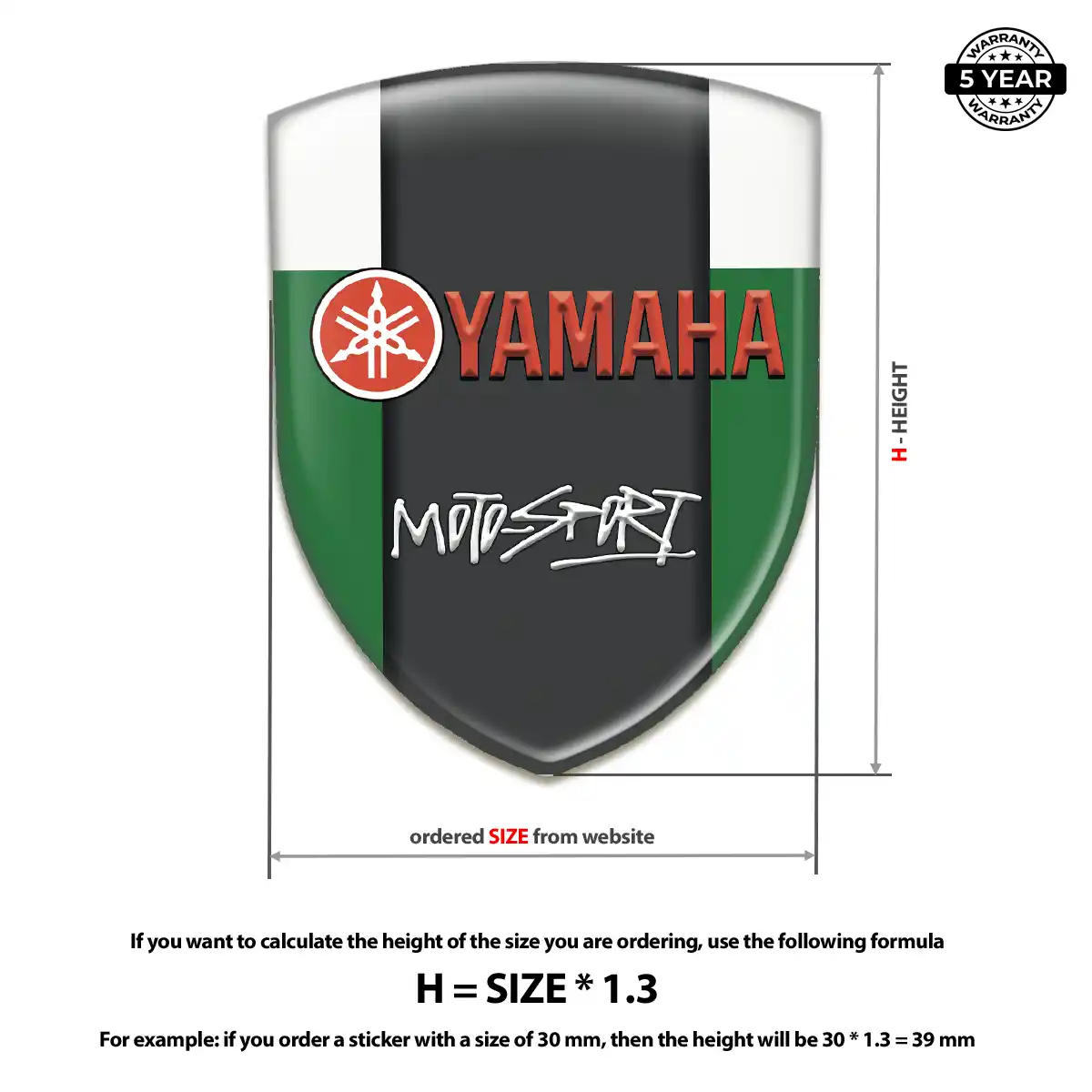 Yamaha Domed Decal Marked Edition