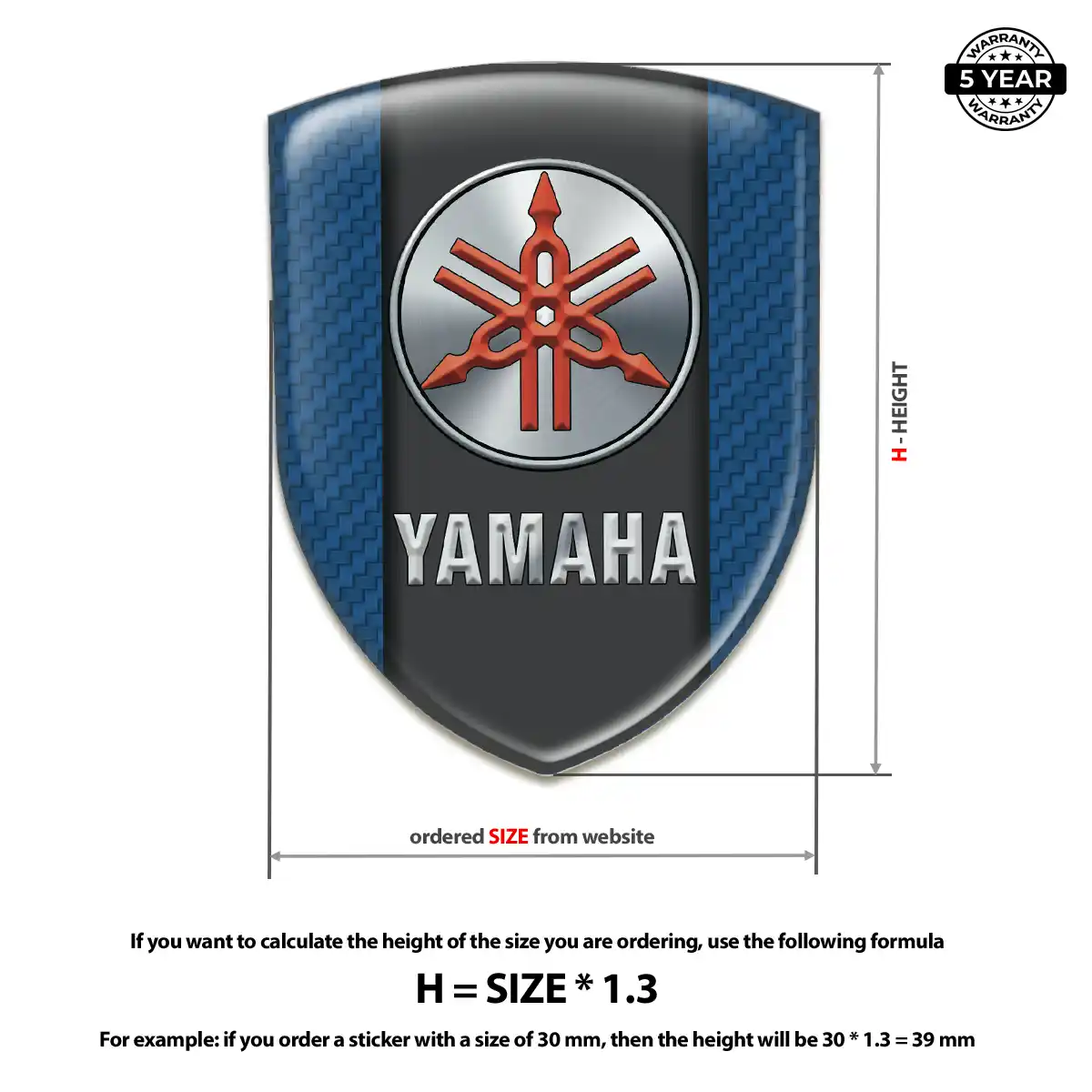Yamaha Domed Decal Noble Edition
