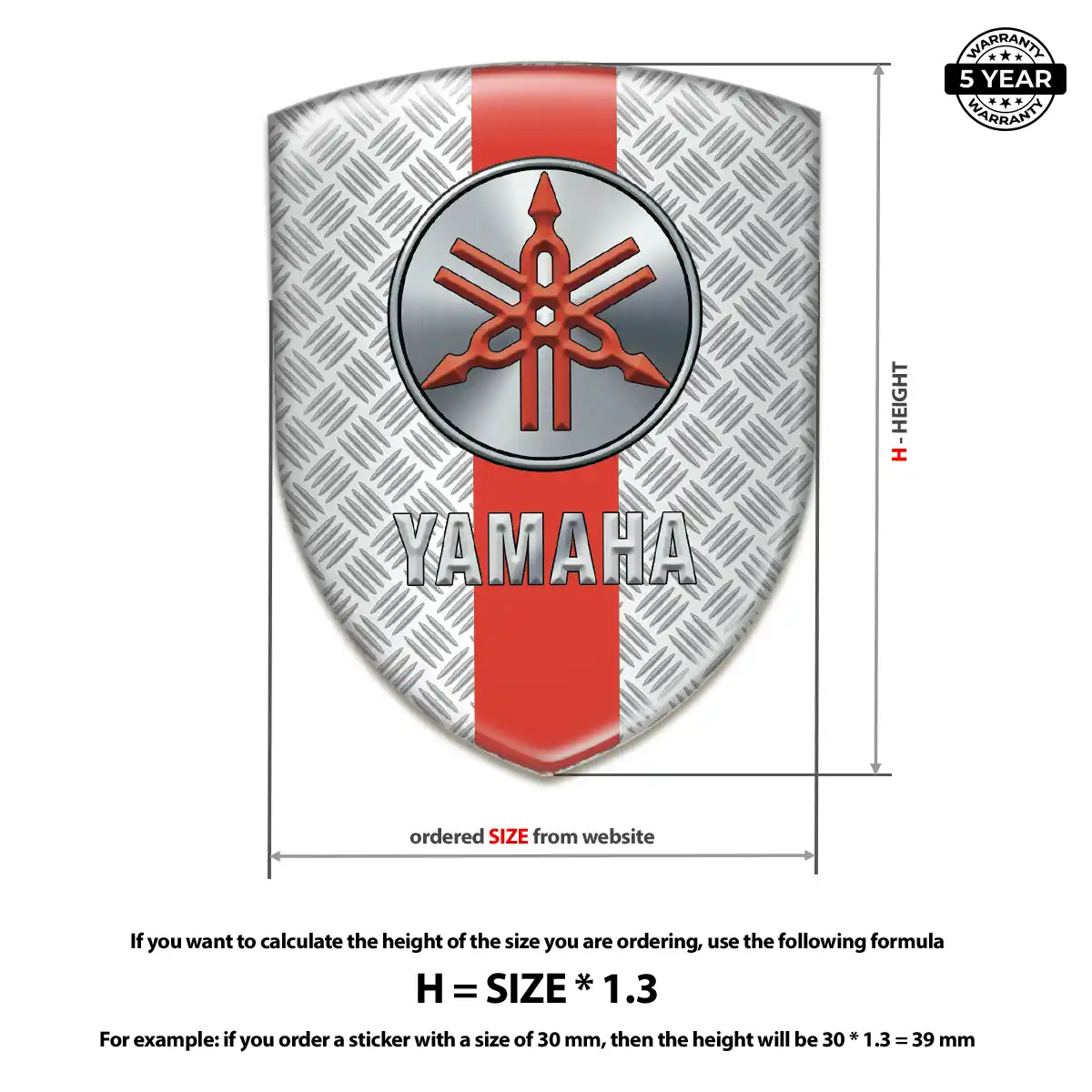 Yamaha Domed Decal Resin Elite