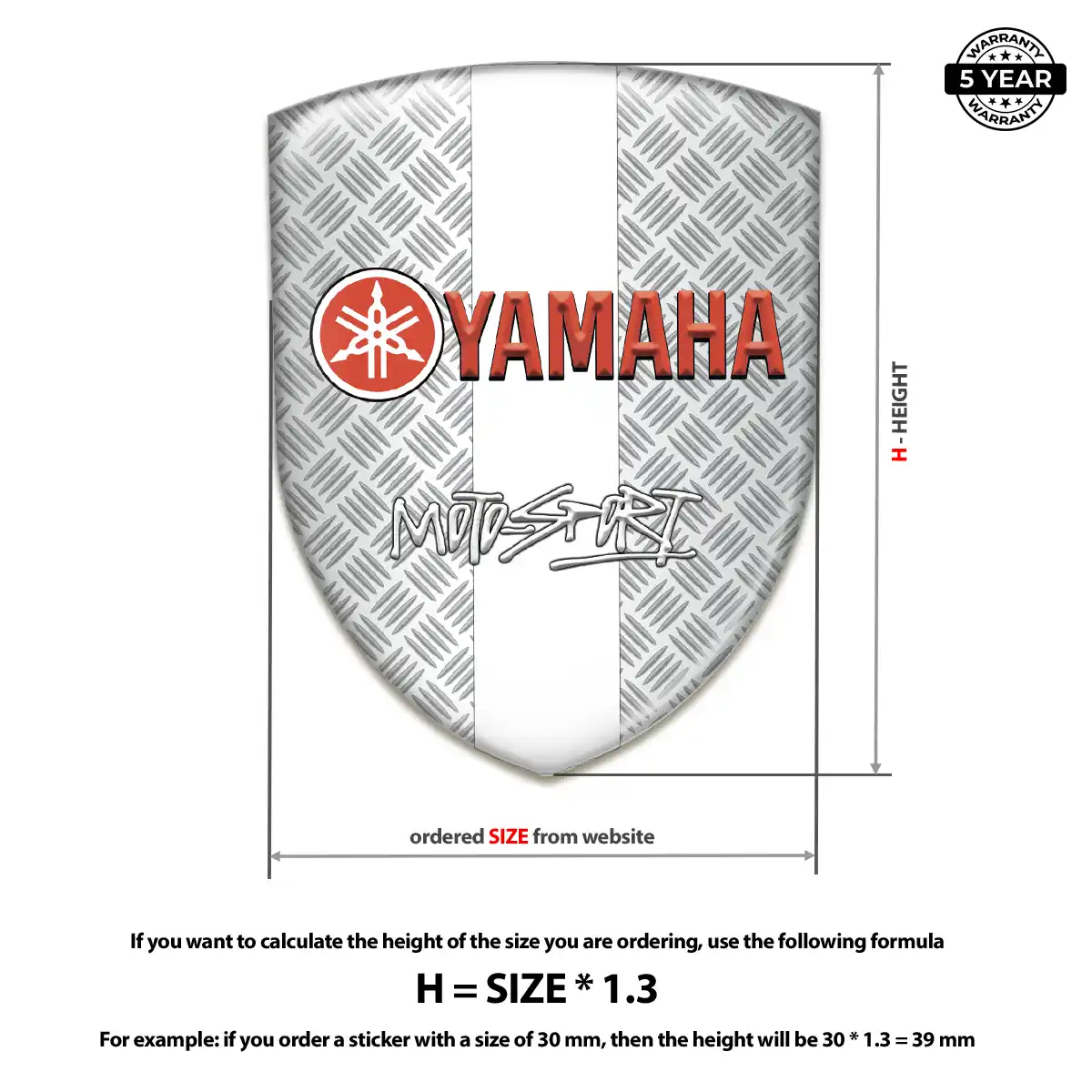 Yamaha Domed Decal Signature Grade