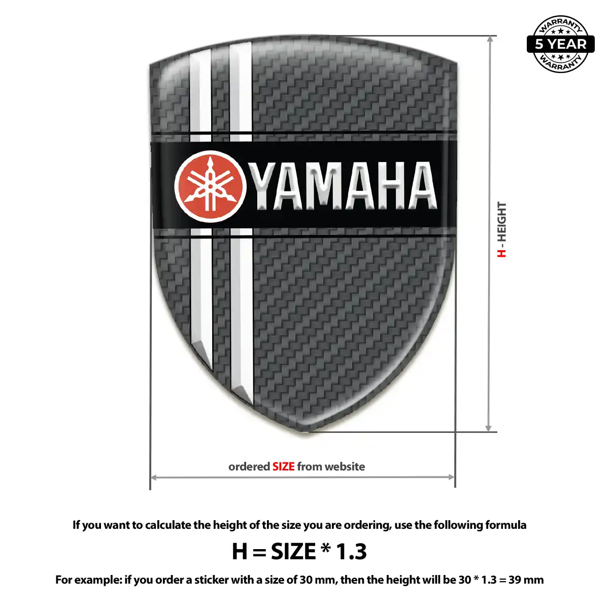 Yamaha Domed Decal Superior Craft