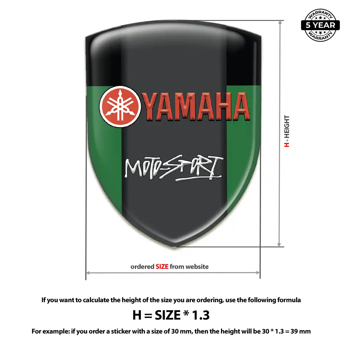 Yamaha Domed Emblem Deluxe Edition