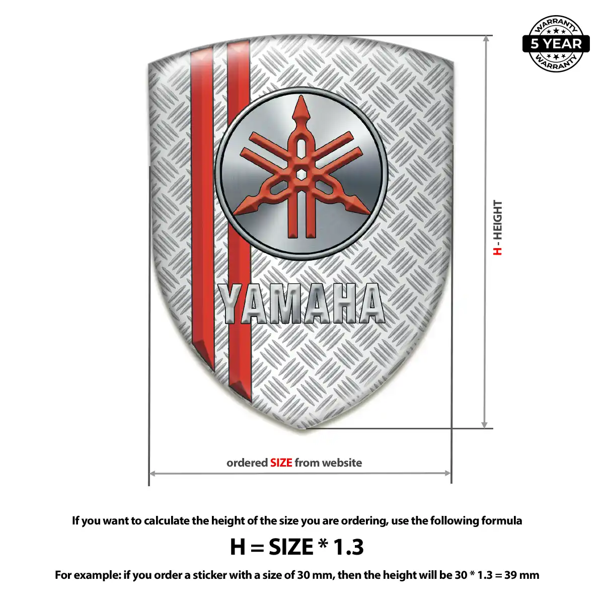 Yamaha Domed Emblem Elite Finish
