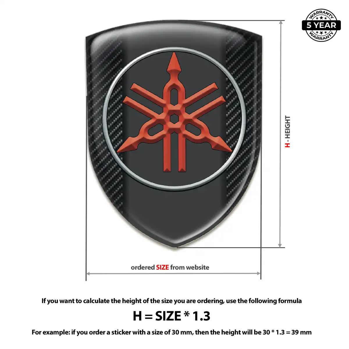 Yamaha Domed Emblem Exclusive Series