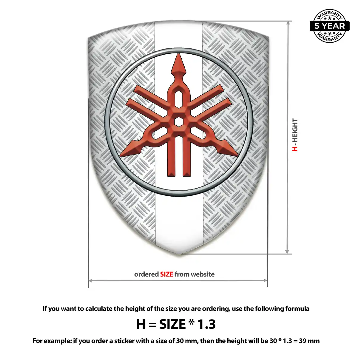 Yamaha Domed Emblem Exterior Luxe