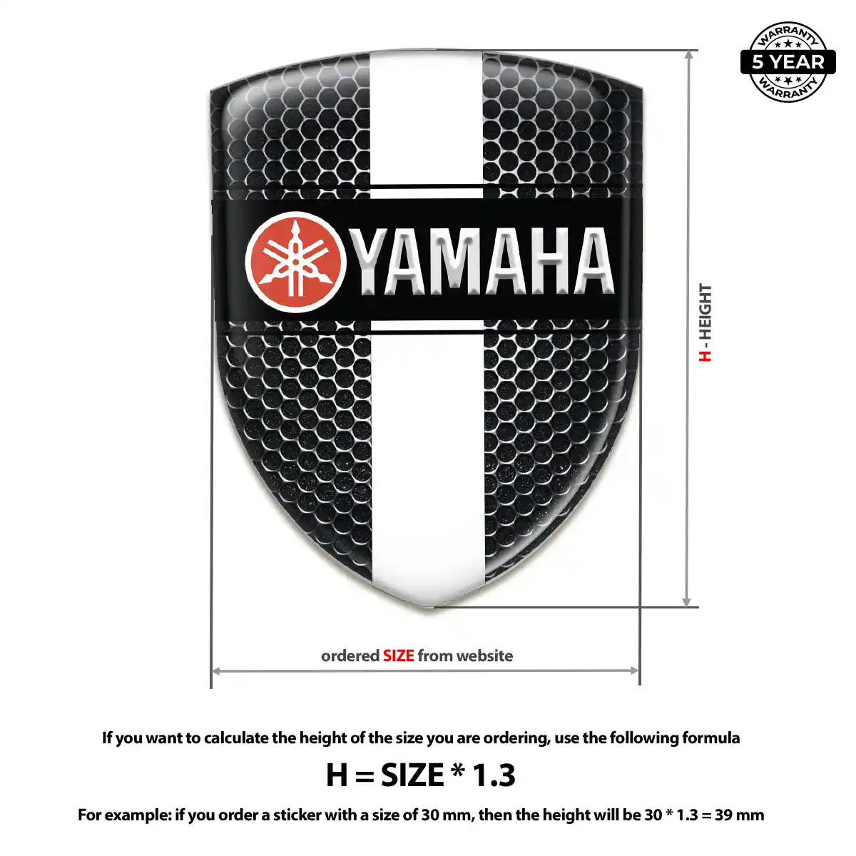 Yamaha Domed Emblem Marked Edition