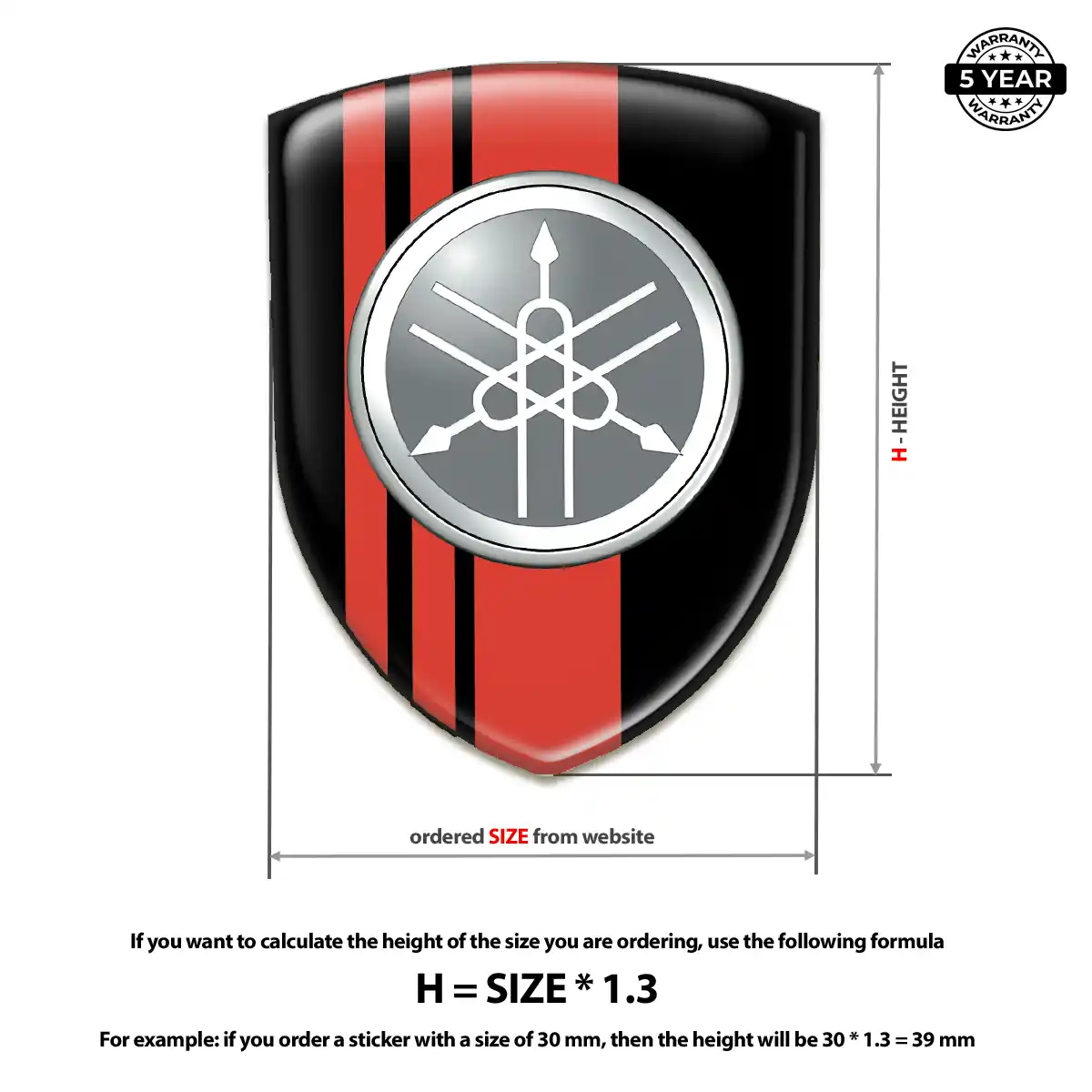 Yamaha Domed Emblem Premium Dome