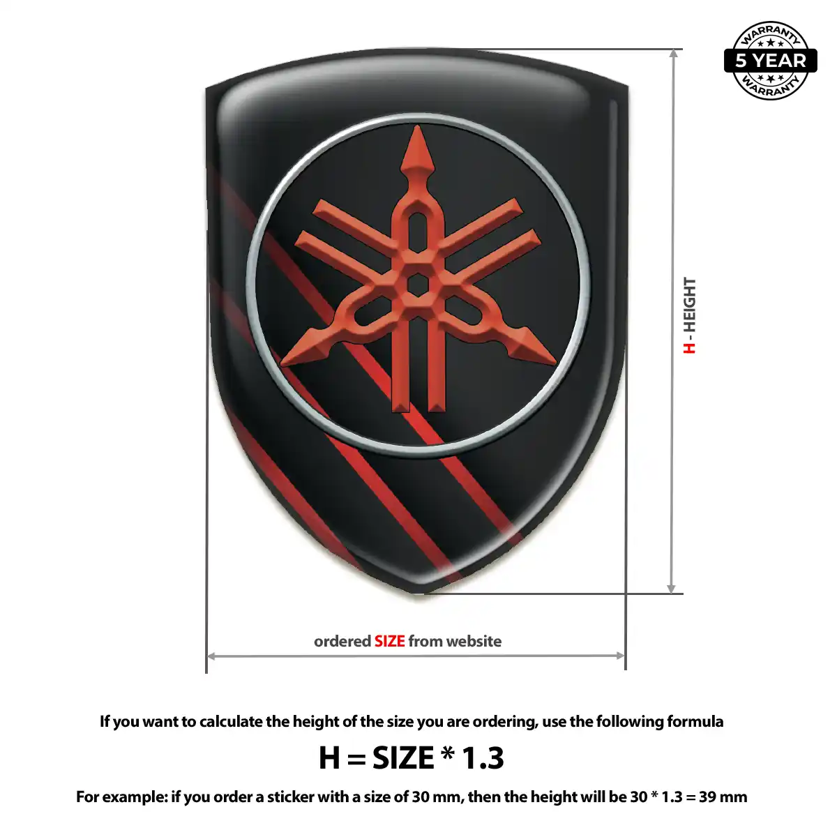 Yamaha Domed Logo Decal Deluxe Edition