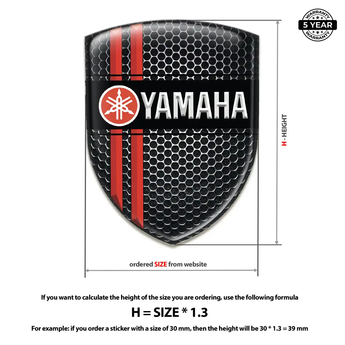 Yamaha Domed Logo Decal Elite Edition