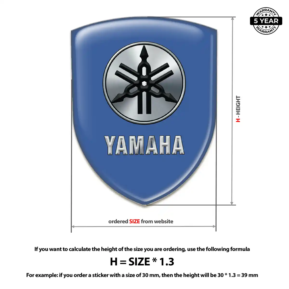 Yamaha Domed Logo Decal Noble Edition
