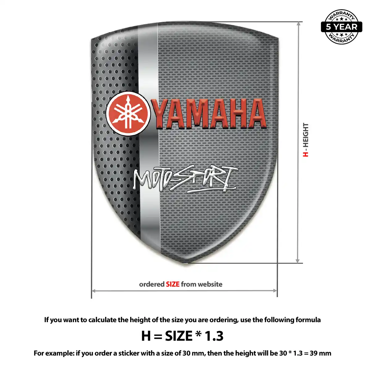 Yamaha Domed Logo Decal Signature Edition