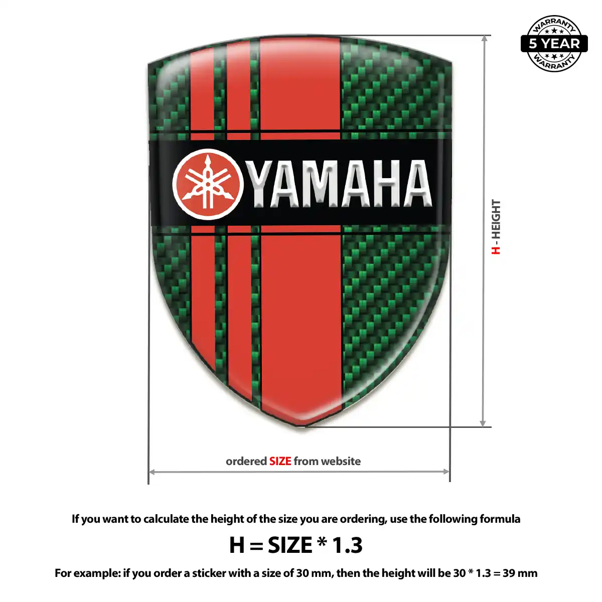 Yamaha Domed Logo Sticker Deluxe Edition