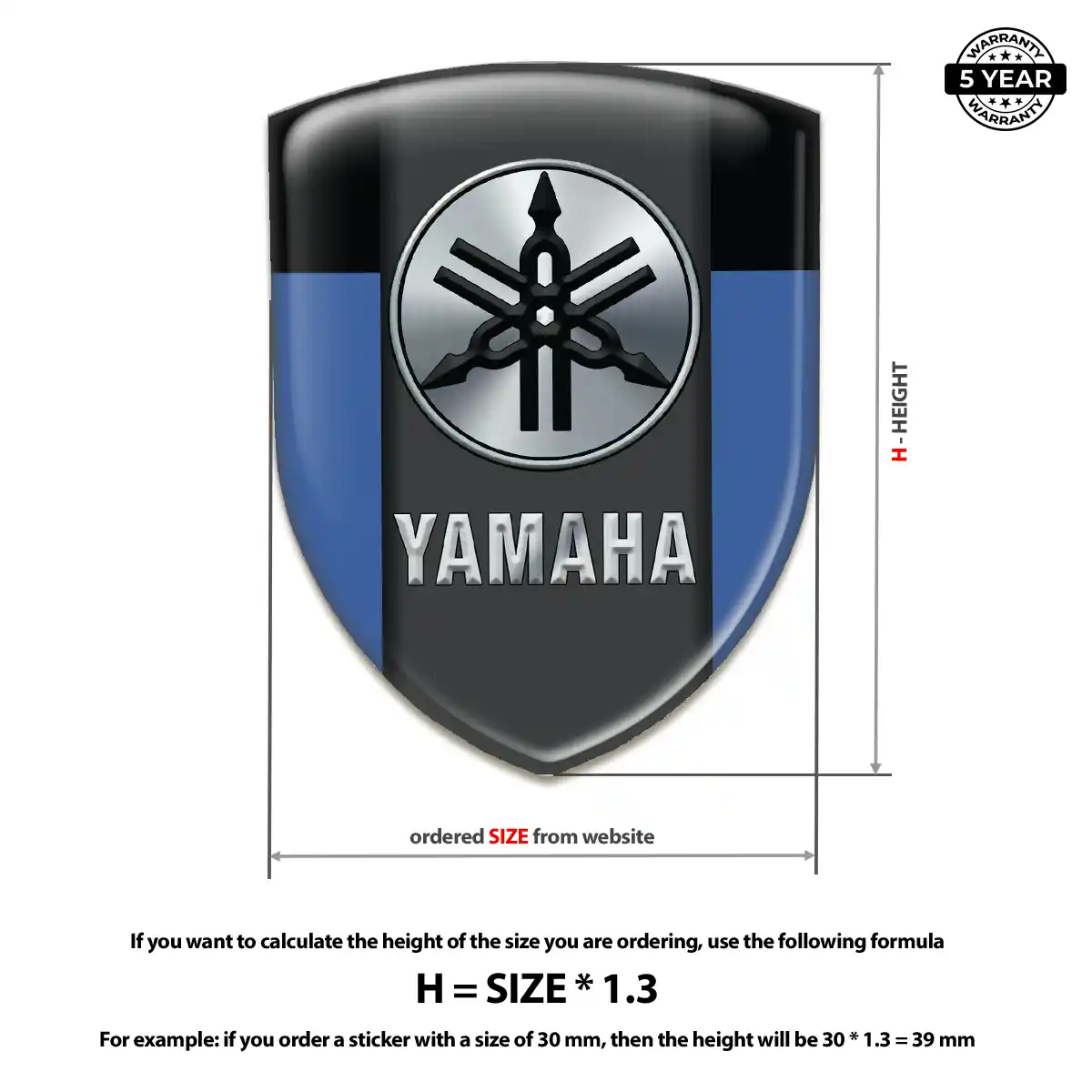 Yamaha Domed Logo Sticker Exclusive Series
