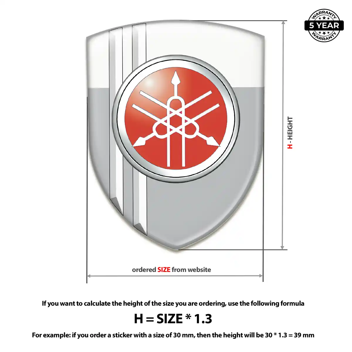Yamaha Domed Logo Sticker Noble Edition