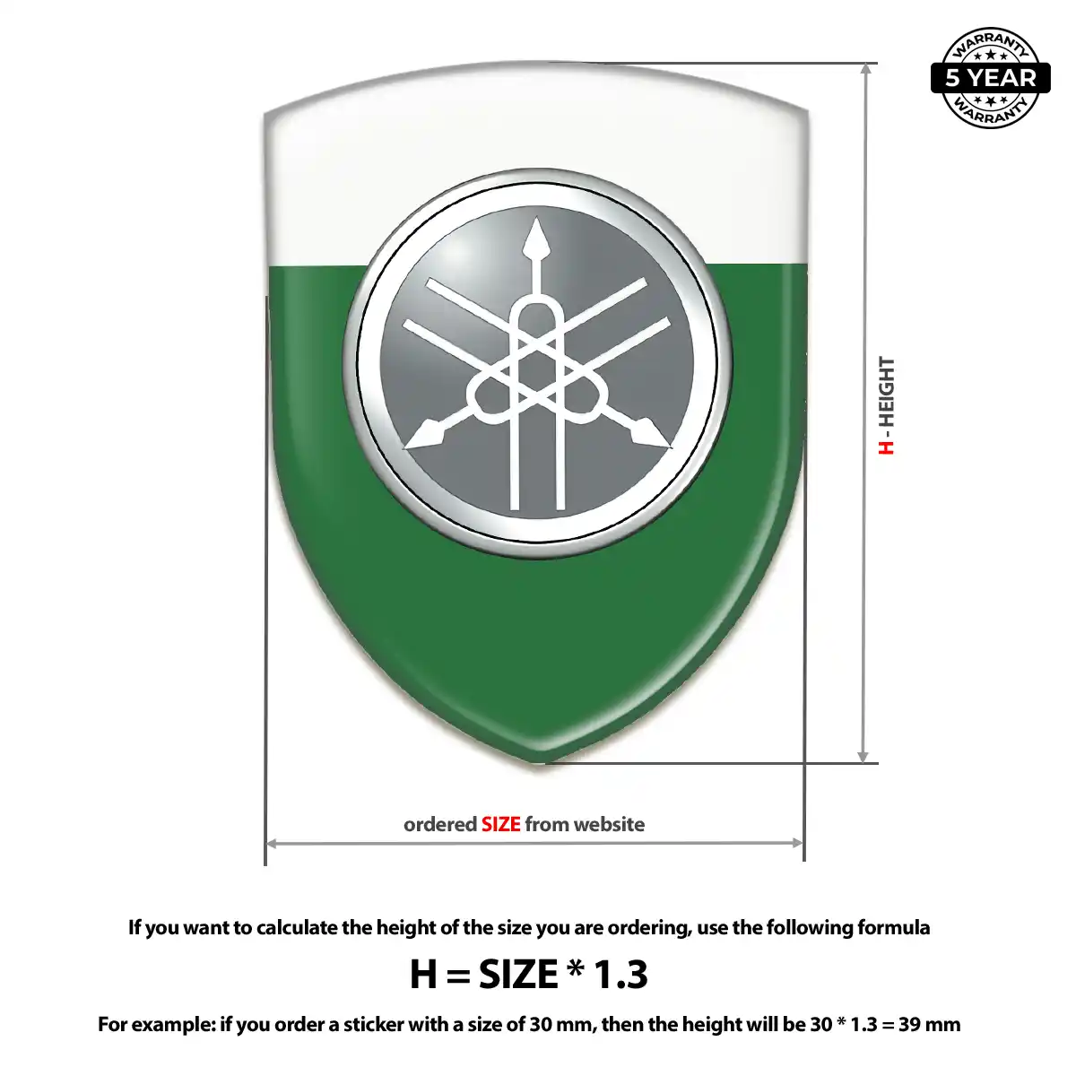 Yamaha Domed Logo Sticker Premium Dome