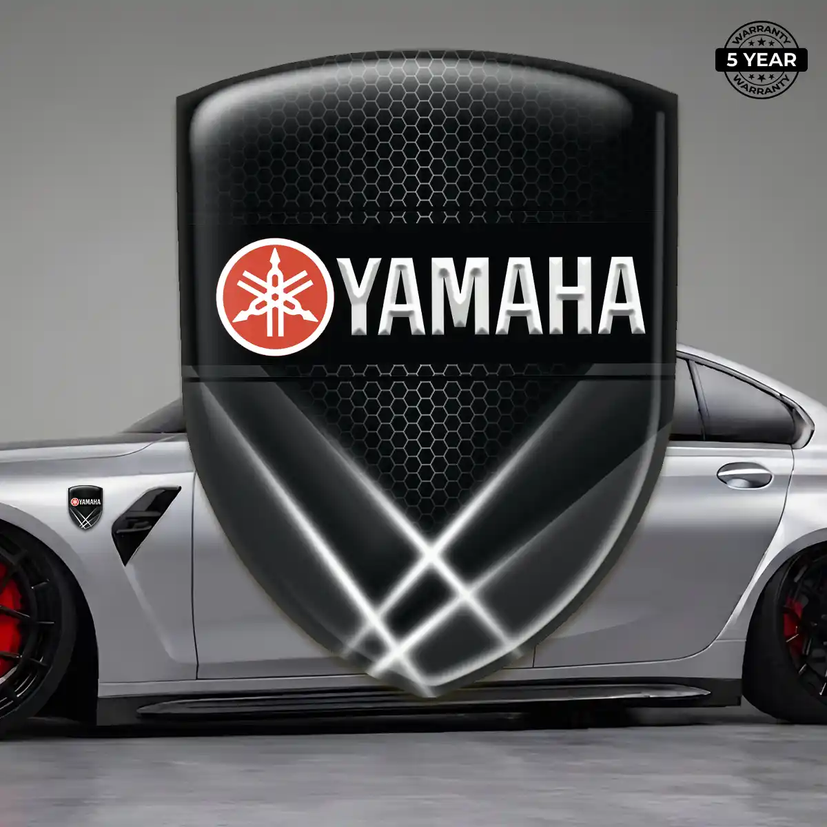 Yamaha Domed Logo Sticker Refined Design